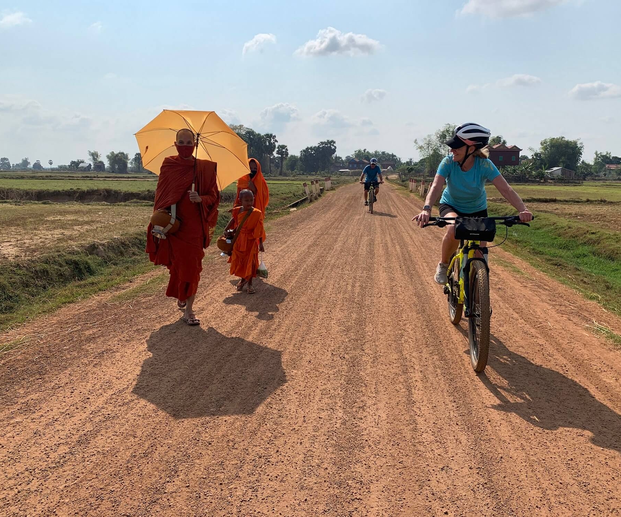 cambodia monks cycling