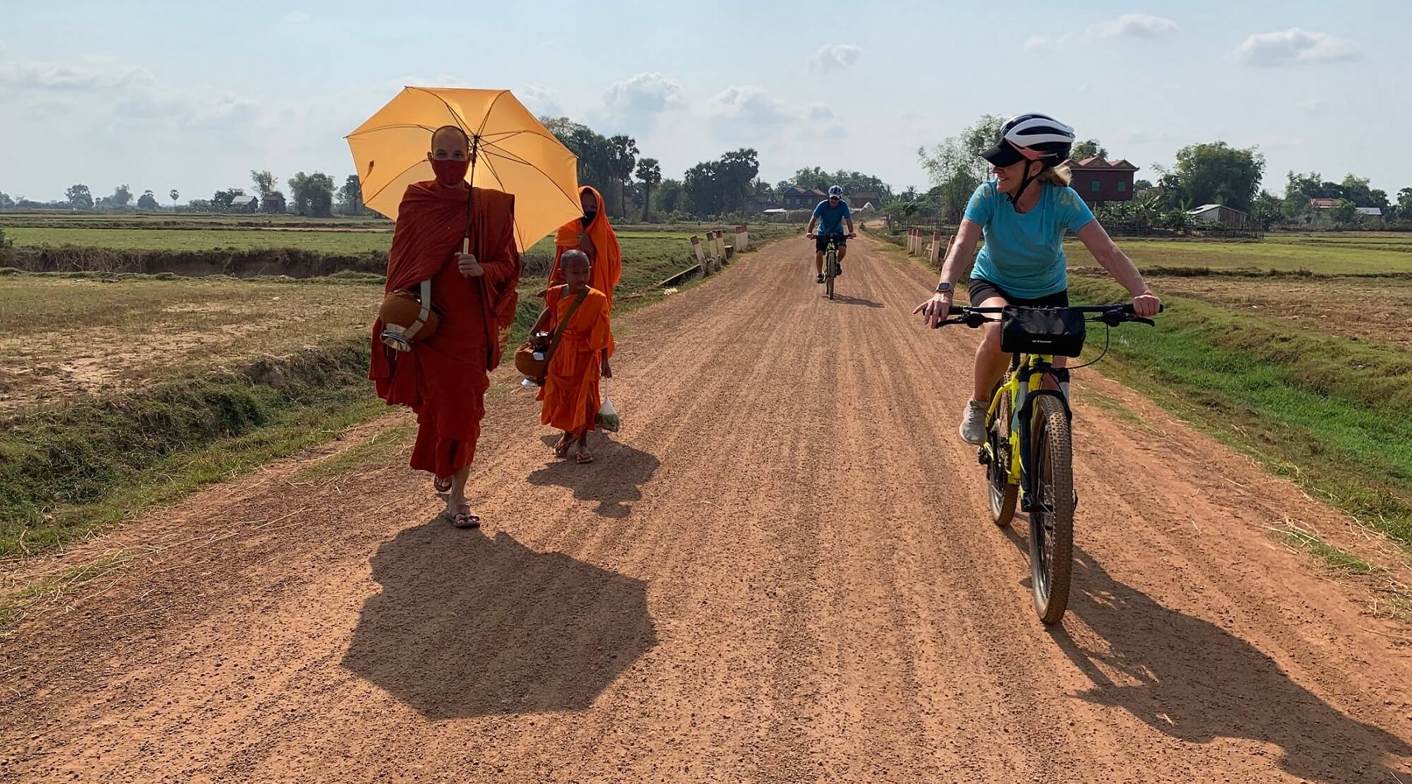 cambodia monks cycling